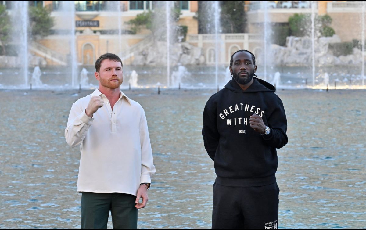 Saúl Álvarez y Terence Crawford se enfrentarán este sábado, en el imponente y moderno estadio Allegiant. AFP / D. Becker