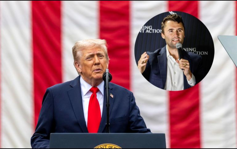 Trump dedicó unas palabras al fallecimiento de Charlie Kirk durante un evento de conmemoración del 11 de septiembre. EFE / EPA / SHAWN THEW