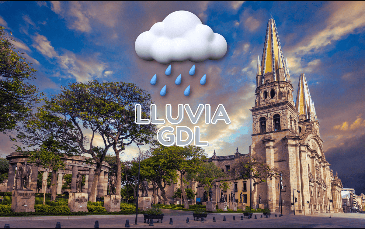 La hora más probable de lluvia para Guadalajara esta noche es hacia las 19:00 horas y la media noche. ESPECIAL / CANVA