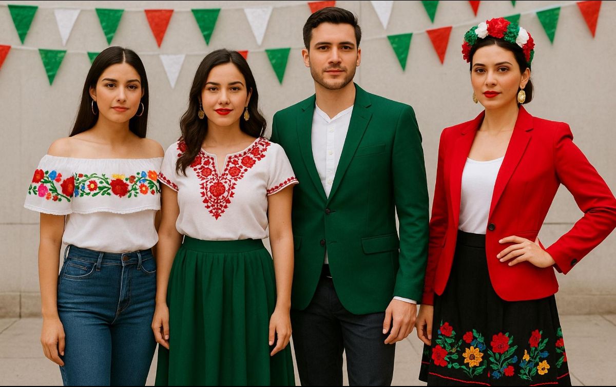 La moda mexicana se convierte en protagonista con propuestas que combinan lo tradicional y lo contemporáneo. ESPECIAL/DALL-E