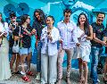 Con el fin de llevar el arte a los espacios públicos de Puerto Vallarta, colectivos artísticos y creadores locales trabajan en la intervención de murales vinculados al cine. EL INFORMADOR / A. Navarro