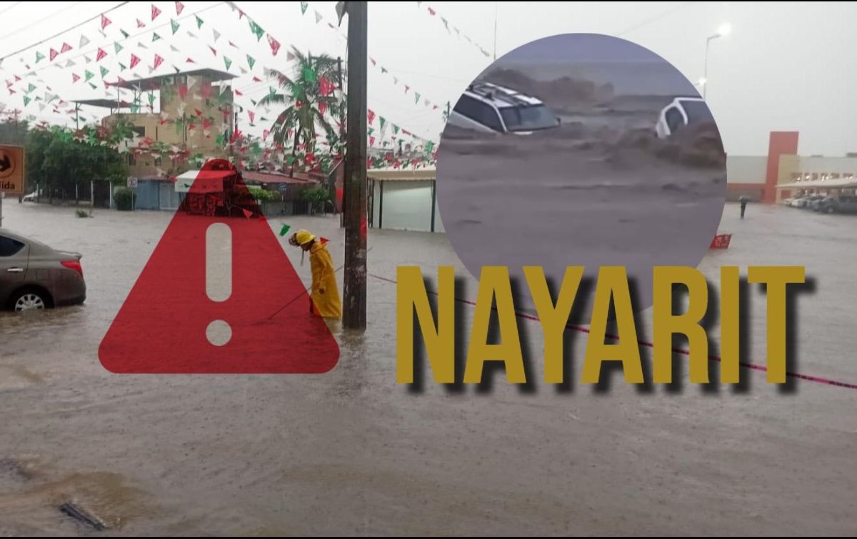 Elementos de Protección Civil de Bahía de Banderas iniciaron las labores para intentar rescatar las camionetas. ESPECIAL / Protección Civil y Bomberos Bahía de Banderas