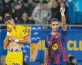 Ferran Torres fue el jugador más destacado del encuentro al marcar un doblete para darle el triunfo a su equipo. EFE