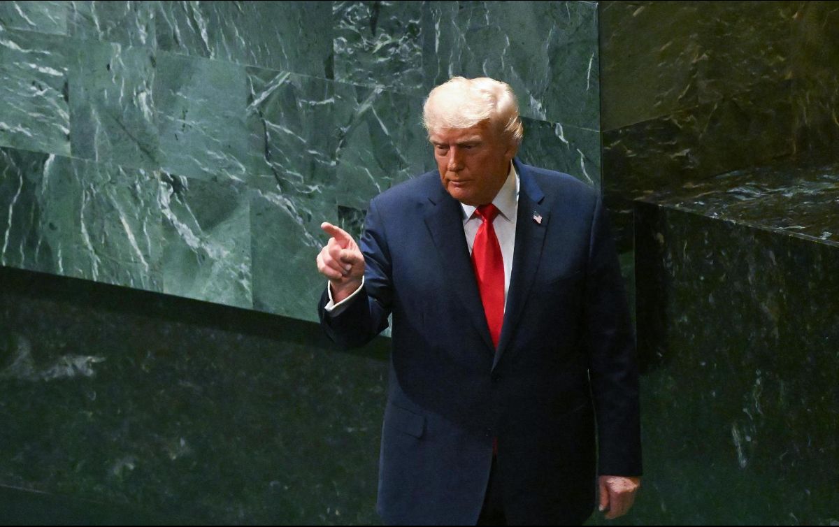 El presidente de Estados Unidos, Donald Trump, durante la Asamblea Generral de la ONU. EFE/Lukas Coch