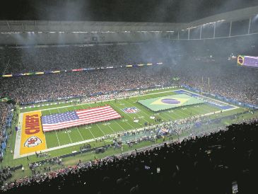 Los juegos de NFL en Sao Paulo han sido bien recibidos y ahora se trasladan a Río de Janeiro. AFP