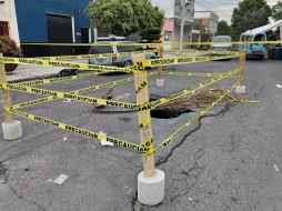 Hoy se volvieron a colocar cordones de precaución luego de que fuera retirados. CORTESÌA