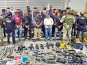 Autoridades federales revisan evidencias en Vista Hermosa tras hallazgo de armas y presunto entrenamiento religioso. ESPECIAL