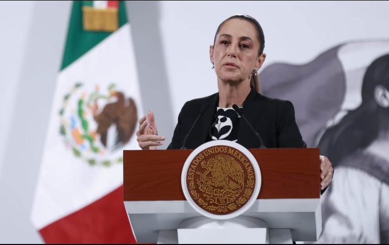 La presidenta Sheinbaum mencionó que la iniciativa original enviada Senado no contemplaba el artículo transitorio que menciona la retroactividad. SUN/F. Rojas