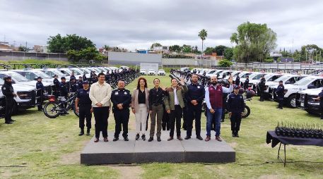 Durante su mensaje, Laura Imelda destacó el compromiso de su administración con el fortalecimiento de la seguridad en la ciudad. CORTESÍA
