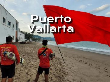 La tormenta tropical "Raymond" prolonga el cierre de todas las playas de Puerto Vallarta. ESPECIAL / FACEBOOK Protección Civil y Bomberos de Puerto Vallarta
