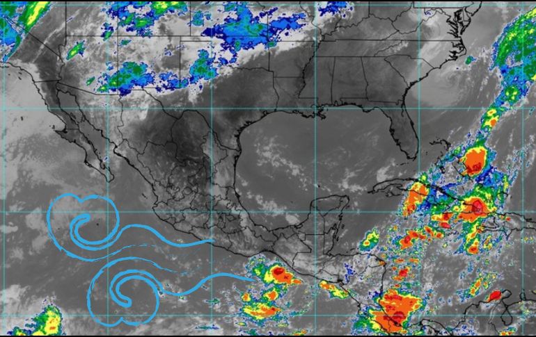 Por otro lado, la onda tropical número 37 se desplazará sobre el occidente del país. ESPECIAL / SMN