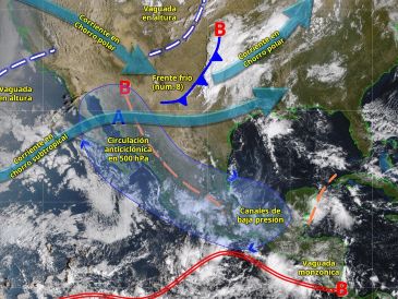 El SMN exhortó a la población a mantenerse informada a través de los canales oficiales y extremar precauciones ante posibles deslaves, encharcamientos o afectaciones por viento fuerte. ESPECIAL/ SMN.