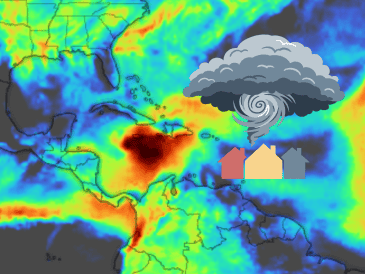 El fenómeno se encontraba a 345 kilómetros (215 millas) al sureste de Kingston, en Jamaica, y a 440 kilómetros (275 millas) al suroeste de Puerto Príncipe, en Haití. CANVA