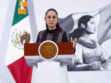 Claudia Sheinbaum, en "La Mañanera del pueblo" de este 24 de octubre. SUN / H. Salvador