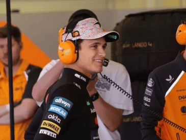 Lando Norris recibió un sonoro abucheo cuando salió en las pantallas instaladas en el circuito del Hermanos Rodríguez. EFE/ I. ESQUIVEL