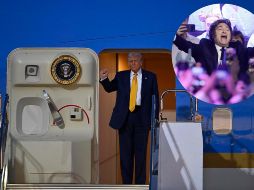 Trump habló sobre la victoria de Milei antes de llegar a Japón. EFE / DAVID MAREUIL / JUAN IGNACIO RONCORINI