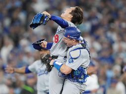 Yoshinobu Yamamoto sacó ocho outs en el séptimo juego de la Serie Mundial, lo que llevó a los Dodgers al título. AP/CANADIAN PRESS/N. Denette