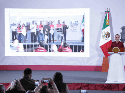 La Presidenta estuvo acompañada por los titulares de la Secretaría de Comunicaciones y Transportes, el de la Agencia Reguladora del Transporte Ferroviario y el gobernador de Tamaulipas para este evento. SUN / F. Rojas