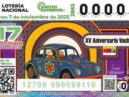 El Vochol ilustró el billete del Sorteo Superior 2863. X/lotenal