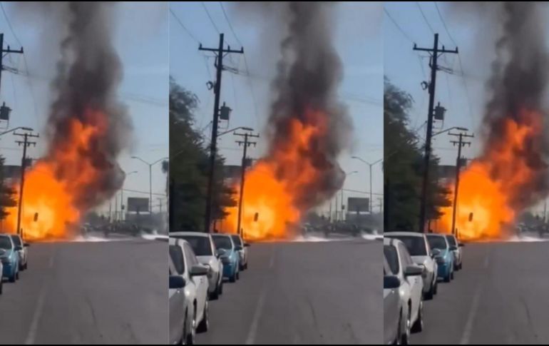 Un incendio derivó en una explosión que provocó daños y movilización en Mexicali. X/ESPECIAL