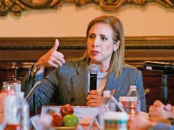 Fabiola Loya Hernández. La titular de la SISEMH, encabeza la sesión de la Mesa de Seguridad para fortalecer la estrategia Pulso de Vida. ESPECIAL