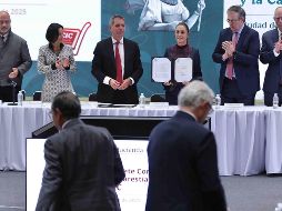 Se trata del tercer convenio que la presidenta Claudia Sheinbaum establece con productores y distribuidores. SUN/Berenice Fregoso