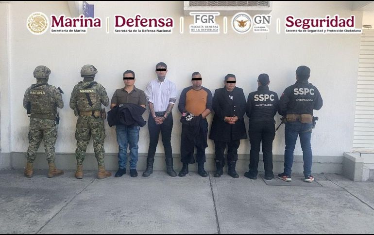 Los cuatro hombres fueron informados de sus derechos de ley y puestos a disposición del agente del Ministerio Público federal. ESPECIAL