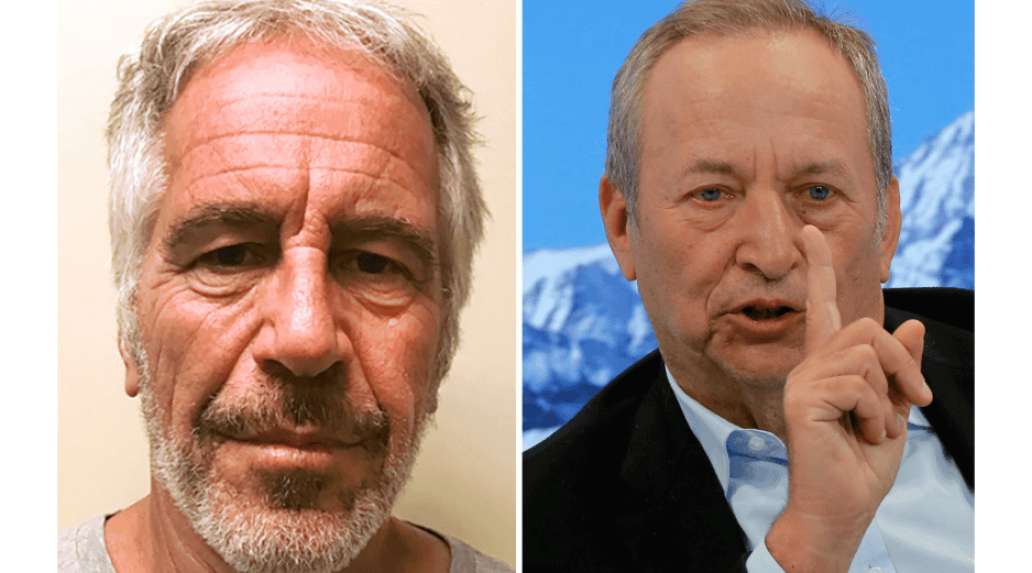 A la izquierda, el financista caído en desgracia, Jeffrey Epstein. A la derecha, el economista estadounidense Larry Summers en un par de fotos de archivo. AP / ARCHIVO