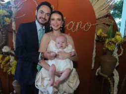 Andrés Bernard, Daniela Carlon, y Adriano Bernard Carlon. GENTE BIEN JALISCO / C. Jimeno