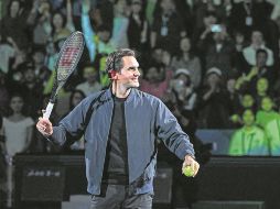 Federer se despidió jugando dobles junto a Nadal en la Laver Cup en 2022. AFP/H. Retamal