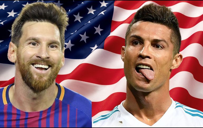 Cristiano Ronaldo y Lionel Messi, estrellas del futbol internacional. ESPECIAL / AFP y CANVA