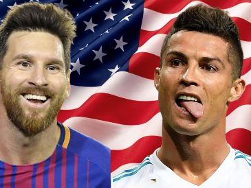 Cristiano Ronaldo y Lionel Messi, estrellas del futbol internacional. ESPECIAL / AFP y CANVA