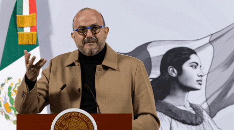 Durante la presentación, Ricardo Villanueva explicó que Saberes MX representa un nuevo paradigma para el sistema educativo. ESPECIAL / PRESIDENCIA DE MÉXICO