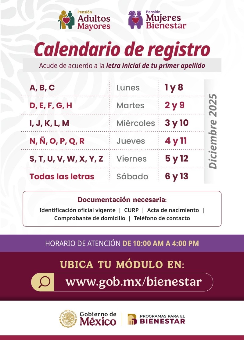 SECRETARÍA DEL BIENESTAR&nbsp;&nbsp;