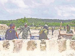 Ingenieros militares del Agrupamiento Felipe Ángeles, responsables del AIFA, diseñarán y construirán el nuevo centro de carga y almacenamiento de combustible para el Tren Maya de carga. EL UNIVERSAL