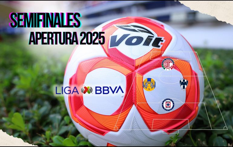 Toluca, Tigres, Cruz Azul y Monterrey tienen en sus manos la posibilidad de avanzar hasta la final del futbol mexicano. ESPECIAL / IMAGO7 y CANVA
