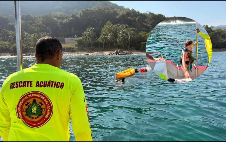 Gracias a la pronta y oportuna intervención de los Guardavidas de Puerto Vallarta, se logró prevenir una situación de mayor riesgo. ESPECIAL / FACEBOOK Protección Civil y Bomberos de Puerto Vallarta