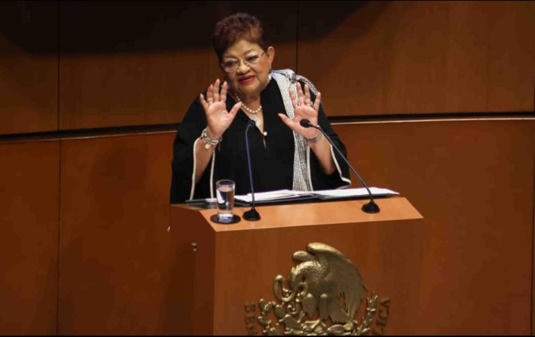 Godoy, quien había sido consejera jurídica de la Presidenta Claudia Sheinbaum, obtuvo 97 votos a favor, 19 en contra y 11 nulos. SUN/ L. CAMACHO