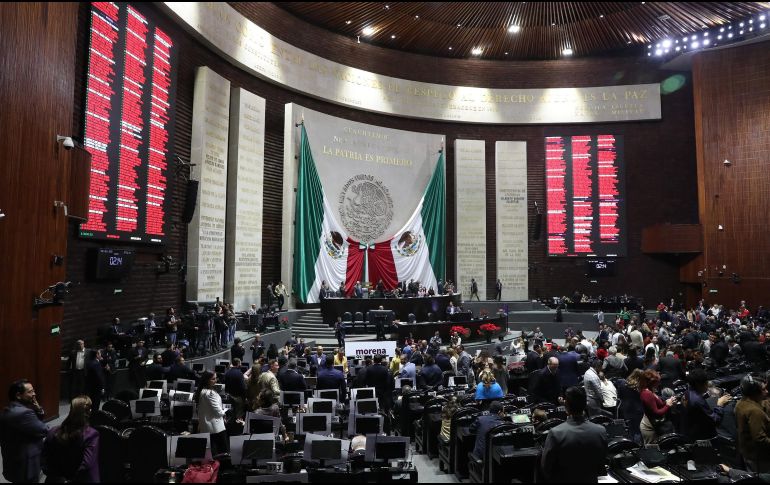 Del total de reservas, se aprobó un paquete de 18 que propusieron las bancadas de Morena, PT y PVEM, las cuales generaron confrontación con las bancadas opositoras. EFE/Cámara de Diputados