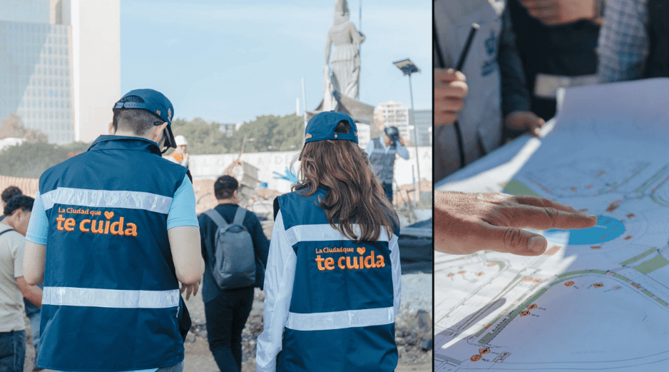 Con una inversión de 46 millones de pesos, los trabajos de remodelación comenzaron el pasado 1 de septiembre, por lo que el carril contiguo al monumento ha tenido que ser cerrado parcialmente. ESPECIAL/Gobierno de Guadalajara