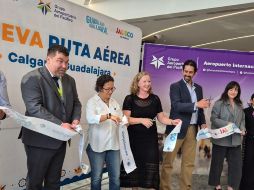 La aerolínea West Jet inauguró esta tarde su nueva ruta Guadalajara–Calgary en el Aeropuerto Internacional de Guadalajara, fortaleciendo la conectividad entre Jalisco y Canadá. CORTESÍA