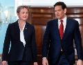 Yvette Cooper,  quien se reunió con el secretario de Estado Marco Rubio, dijo que esas conversaciones “fueron increíblemente claras sobre la fortaleza del compromiso de Estados Unidos con la OTAN”. AP / M. SCHIEFELBEIN