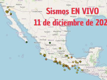 Sismos en México | EN VIVO | 11 de diciembre de 2025. ESPECIAL / SSN