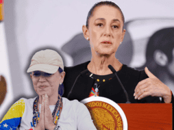 En la Mañanera del Pueblo de este jueves, Sheinbaum fue cuestionada sobre si tenía alguna opinión por el reconocimiento a Corina Machado. SUN/D. Simón Sánchez EFE/R. Peña