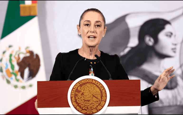 Sheinbaum detalló que las reuniones sobre la deuda hídrica siguen y que ambos países hicieron propuestas y contrapropuestas que se encuentran en análisis. EFE / J. Méndez