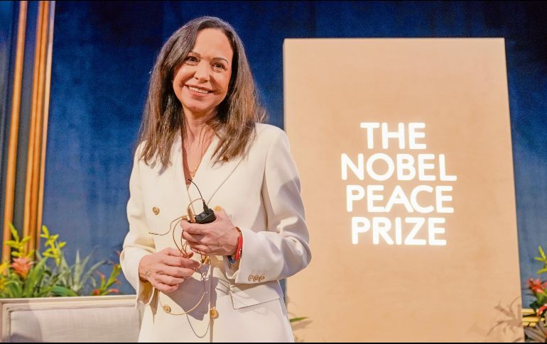 La opositora llamó a defender la democracia venezolana. EFE