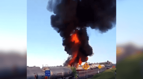 El incidente se registró en el kilómetro 107, dentro del tramo Tejocotal–San Alejo. ESPECIAL