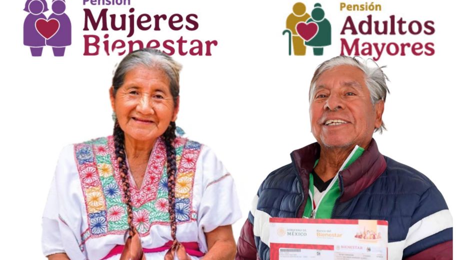 La Pensión Bienestar es uno de los programas que benefician a millones de personas en México. ESPECIAL / Programas para el Bienestar y CANVA
