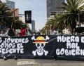 Entre banderas de One Piece y de la Virgen de Guadalupe, los participantes manifestaron su rechazo a la criminalización de las protestas sociales y pidieron mayor respeto a la libre expresión ciudadana. SUN / H. SALVADOR