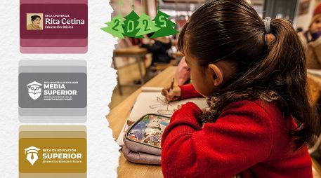 A lo largo de diciembre, los estudiantes que forman parte de las Becas Bienestar, ya sea de la Rita Cetina, Benito Juárez o Jóvenes Escribiendo el Futuro, están recibiendo el último pago del año 2025. ESPECIAL / EL INFORMADOR y CANVA